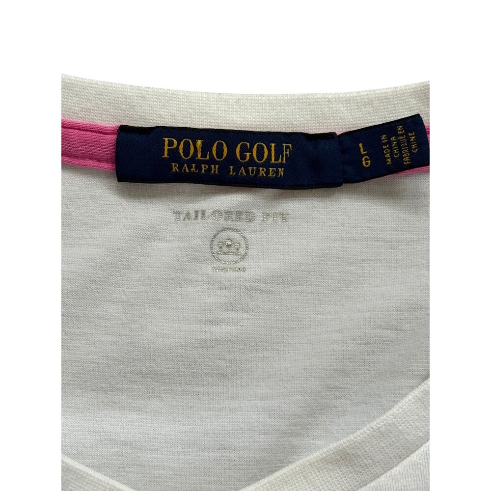 Polo Ralph Lauren Top Heart Polo Golf Striped Long Sleeve Tailored Fit Size L - Picture 5 of 9